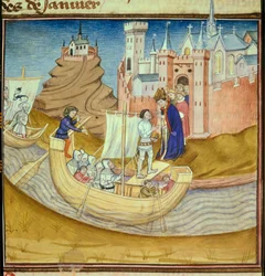 Viikinkikokki Rollonin (Robert I Riche tai Rollon Walker) (10. vuosisata) johtamat normannit yrittivät vallata Chartresin, mutta Gancelmen kaupungin eve onnistui torjua heidät vuonna 910-911 Les Chronics de Saint Denisin pienoismalli”” kirjoittanut Antoine