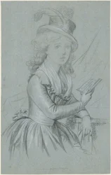 Näyttelijä Marie Magdalene Charlotte Ackermannin (1757-1775) muotokuva