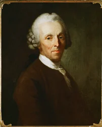 Christian Fuerchtegott Gellert, saksalainen runoilija ja filosofi (öljy kankaalle).
