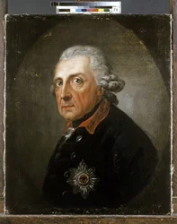FRIEDRICH II Preussin "Suuri" Preussin kuningas (1712-1786).
