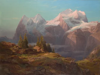Wengeralpe Bernin Oberlandissa (Eiger, Mönch ja Jungfrau)