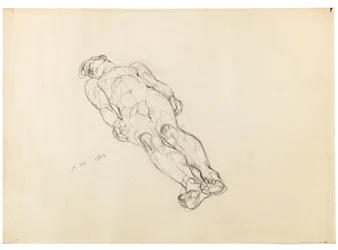 Anton Kolig Makuuasennossa oleva mies alasti 1933