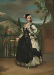 Muotokuva Isabel Parreño y Arcesta, Marquesa de Llanosta Doña Isabel Parreñon muotokuva Arce Ruiz de Alarcón y Valdes, Llanon marssitar