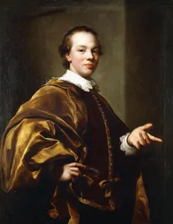 Johnin, Gallowayn 7. jaarlin, muotokuva, kolme neljäsosaa, n. 1758