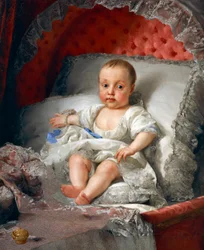 Infanta Carlota Joaquina de Bourbonin muotokuva, kirjoittanut Anton Raphael Mengs