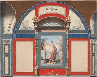 Roomalaisen talon seinämaalaus Villa Negronin alueella Roomassa, Venus eroteilla. 1778