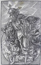 Maailman luominen, Wormsin Raamatusta, 1529.