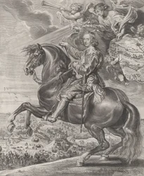 Itävallan Cardinal-Infante Ferdinandin muotokuva hevosen selässä, n. 1630-54.