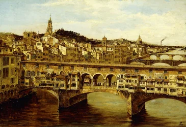 Näkymä Ponte Vecchiolle, Firenzessä,