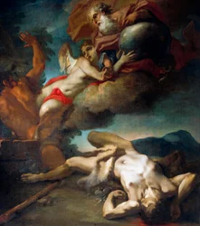 Abelin sielu nousee taivaaseen, Antonio Balestra (1666-1740) (öljy kankaalle).