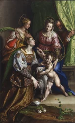 Madonna ja lapsi Pyhän Joosefin, Pyhän Katariinan ja Pyhän Agnesin kanssa, n. 1570 (öljy kankaalle)