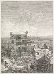 Näkymät: Kuuden pylvään ympäröimä talo, 1735-1746.