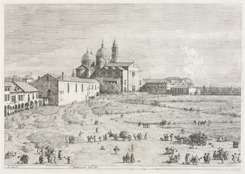 Näkymät: Pyhän Justinan kirkko Prà della Vallessa, Padova, 1735-1746.