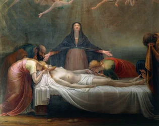 Antonio Canovan valitus kuolleesta Kristuksesta, yksityiskohta
