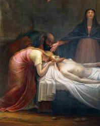 Antonio Canovan valitus kuolleesta Kristuksesta, yksityiskohta