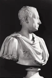 Pyhän saksalais-roomalaisen keisarin Frans I:n (1708-65) muotokuva-rintakuva (marmori)