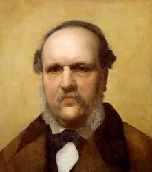 Antonio Tommasin muotokuva, Antonio Ciserin (1821-1891) puolirintakuva, öljy kankaalle myöhemmin puulle siirretty, 44x40 cm, noin 1872