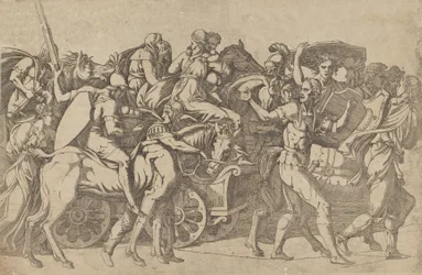Roomalainen armeija maaliskuussa - joukkosaattueessa, 1540-45.