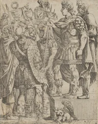 Keisari puhuu sotilailleen, n. 1542-45.