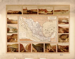 Meksikon yhdysvaltojen maalauksellinen ja historiallinen atlas. LOC 2008621671-7