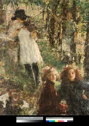 Heijastuksia (heijastuksia) Antonio Mancinin (1852-1930) maalaus 1920 Yksityinen kokoelma