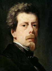 Taiteilijan omakuva. Antonio Maria ESQUIVEL Y SUAREZ DE URBINA (1806-1857) maalaus, n. 1856 Öljy kankaalle Madrid, Prado-museo.
