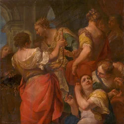 Akhilleus ja Lycomedeen tyttäret, n. 1680.