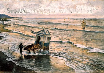 Antoni Munoz i Degrainin (1841-1924) maalaus Mar Cantabrico (Kantabrianmeri)