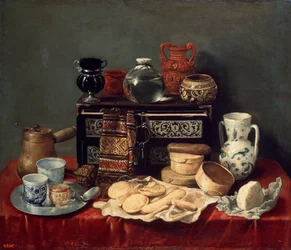 Asetelma eebenpuuarkun kanssa, 1652.