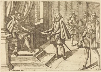 Espanjan Filip II valtaistuimellaan