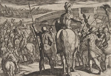 Levy 24: Uusien roomalaisten joukkojen etuvartija kääntyi takaisin, Rooman sodasta..., 1611.