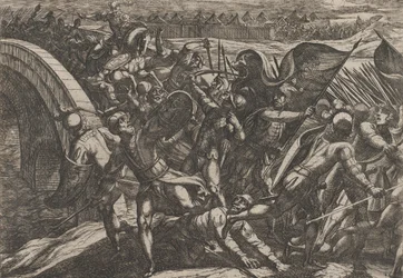 Levy 27: Hollantilaiset Moselin roomalaisen leirin yllätyshyökkäyksen aikana, The Wa..., 1611.