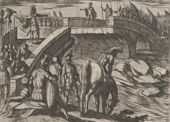 Levy 36: Civilis ja Cerialis tapaavat rikkoutuneella sillalla päästäkseen sopimukseen, The War of..., 1611.