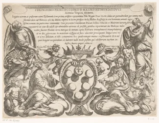 Otsikkopainatus, jossa Cosimo II de