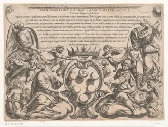 Otsikkopainatus, jossa Cosimo II de