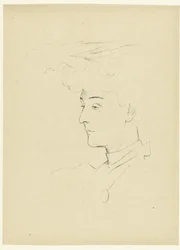 Portret van vrouw Naisen pään tutkimus The Trial (sarjan nimi)