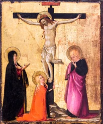 Ristiinnaulitseminen Neitsyt Marian, Pyhän Johanneksen ja Pyhän Maria Magdaleenan kanssa.