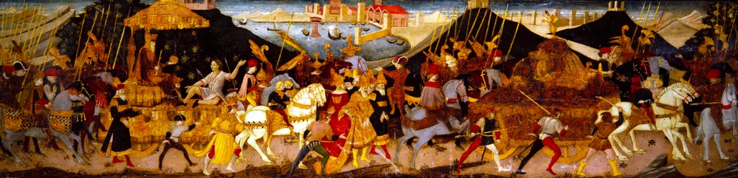 Cassone Panel, Caesarin voitto (paneelissa)