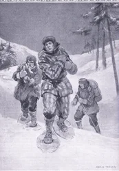 Jäljettömän jätteen kautta Labradoriin (Donald Smith), kuva Cassells Romance of Famous Livesista, n. 1940