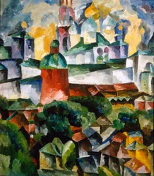 "Maisema kolminaisuuden-Sergius-luosterin kanssa", 1920.