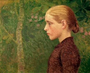 Aristide Maillolin (1861-1944) nuoren talonpojan maalauksen rintakuva 1891 su. 46x55 cm Reims, Musee des Beaux Arts