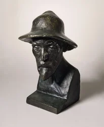Auguste Renoirin rintakuva, n. 1907 (öljy kankaalle)