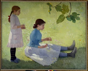 Aristide Maillolin (1861-1944) maalaus Kukkien kruunu 1889 Yksityinen kokoelma