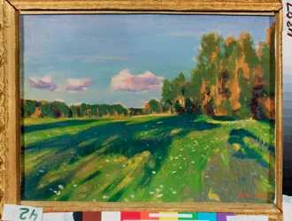 Kesäopiskelu. Arkadi (Arkady) Aleksandrovich Rylovin (1870-1939) maalaus, öljy kankaalle