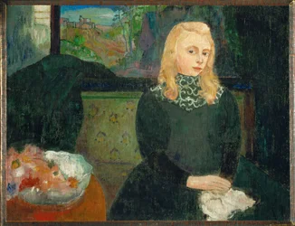 Gabrielle Vien nuorena tyttönä (maalaus kankaalle)