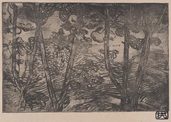 Puut yöllä, n. 1894.