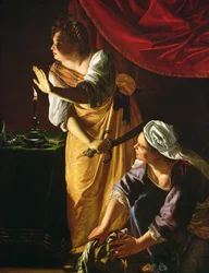 Judith ja palvelijatar Holoferneen pään kanssa, noin 1625