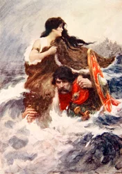 Deirdren tarina (värilitho)