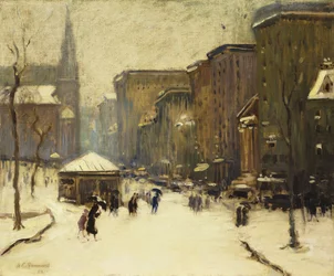 Park Streetin kirkko lumessa