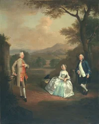 Sir George Lyttelton, Bart., everstiluutnantti Richard Lyttelton ja Rachel, Bridgewaterin herttuatar, 1748